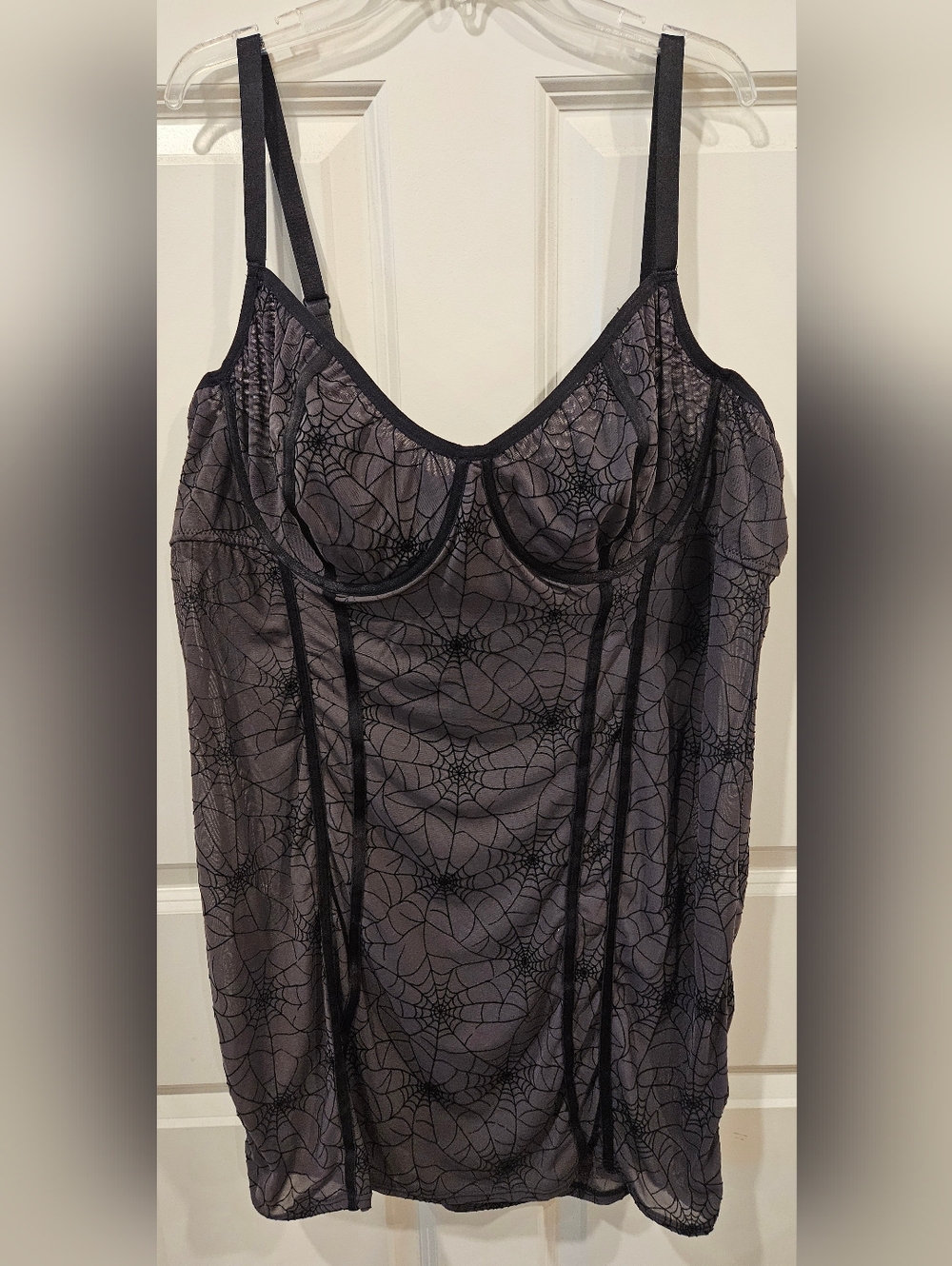 Torrid Underwire Chemise - Mesh Webs Black Style - Picture 8 of 11